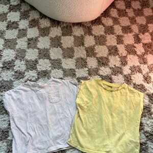 Zara Kids Yellow and Gray Short Sleeve Tees